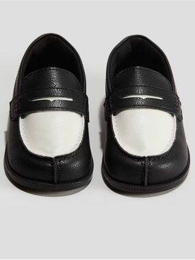 Toddler Boy H&M Black and White Penny Loafers